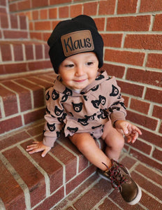 Black Beanie Brown Patch
