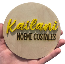 Load image into Gallery viewer, 5” Baby Name Announcement