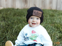 Load image into Gallery viewer, Black Beanie Brown Patch