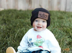 Black Beanie Brown Patch