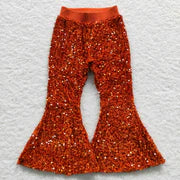 Coral Sequin Pants