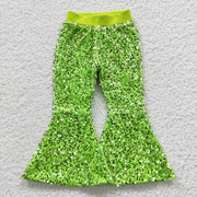 Lime Green Sequin Pants