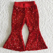 Red Sequin Pants